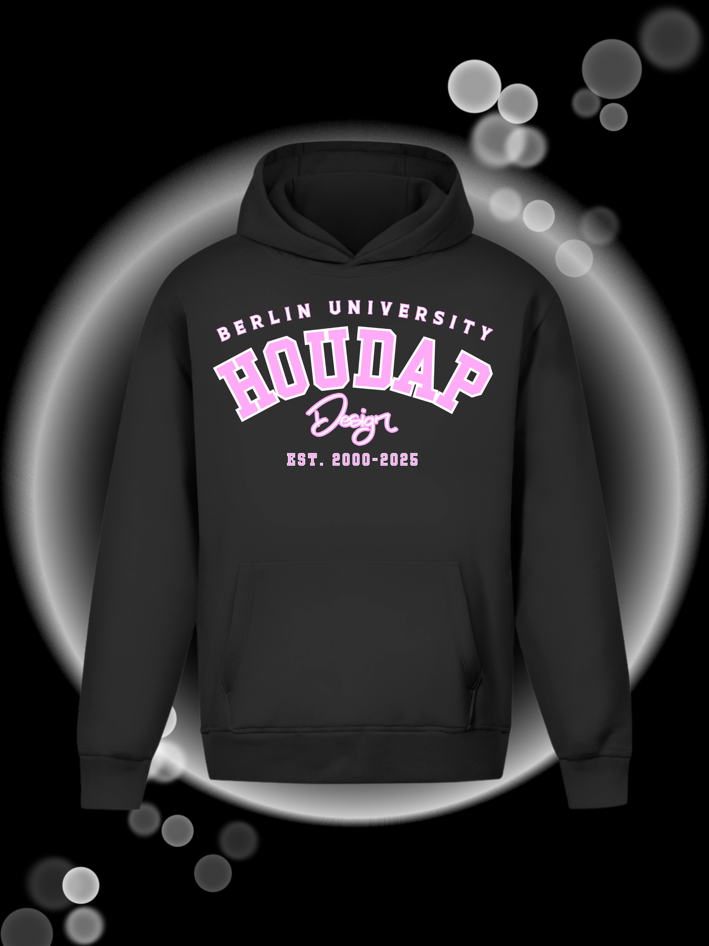 Berlin University Rosa Oversize  Hoodie Ohne Kordel