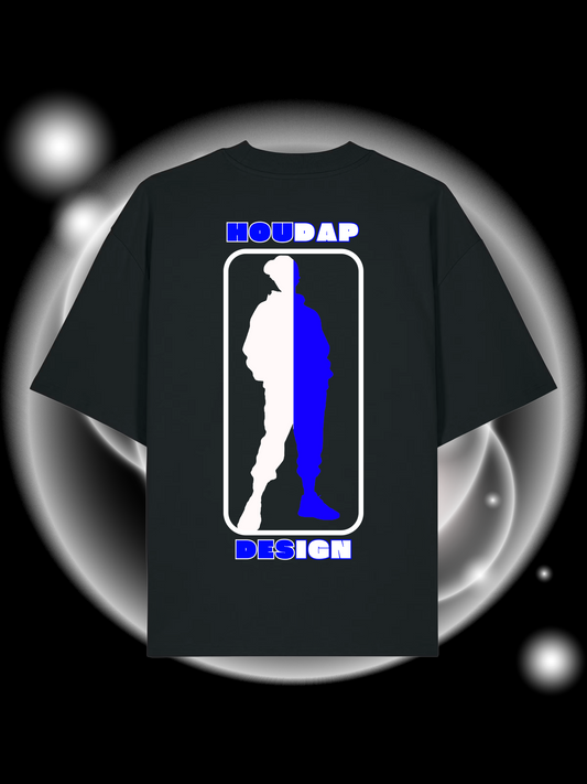 Side By Side Blue Oversize T-Shirt