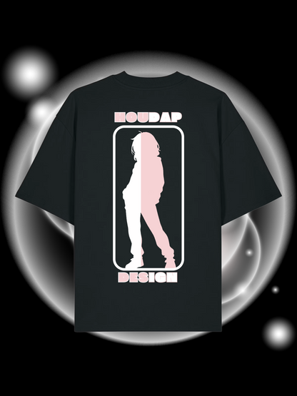 Side By Side Pink Oversize T-Shirt