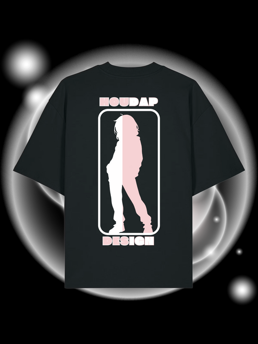 Side By Side Pink Oversize T-Shirt