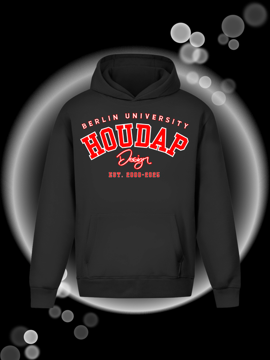 Berlin University Red Oversize Hoodie Ohne Kordel
