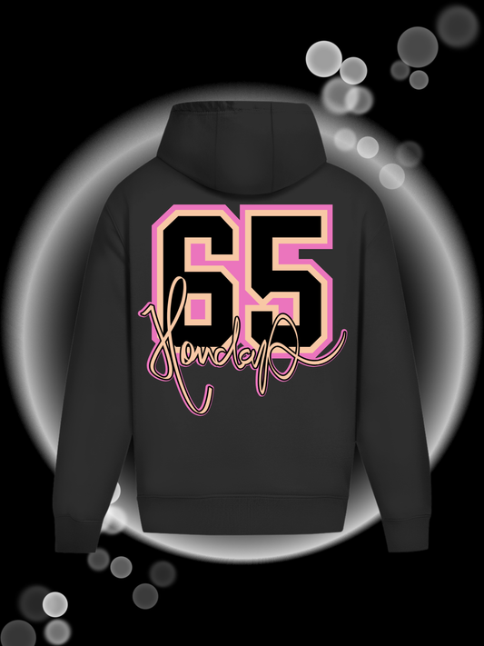 65Rosa Oversize Hoodie Ohne Kordel