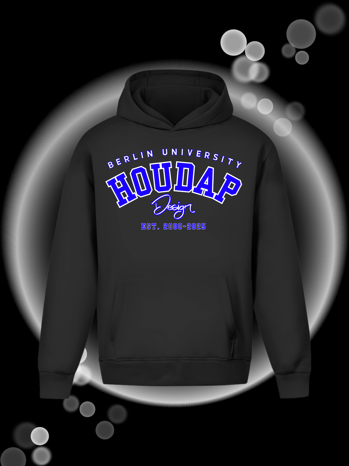 Berlin university Blue Oversize Hoodie Ohne Kordel