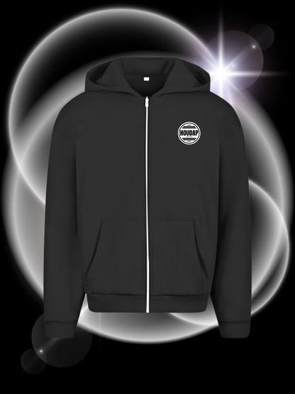 Logo Logo Long  Oversize Zipper Hoodie