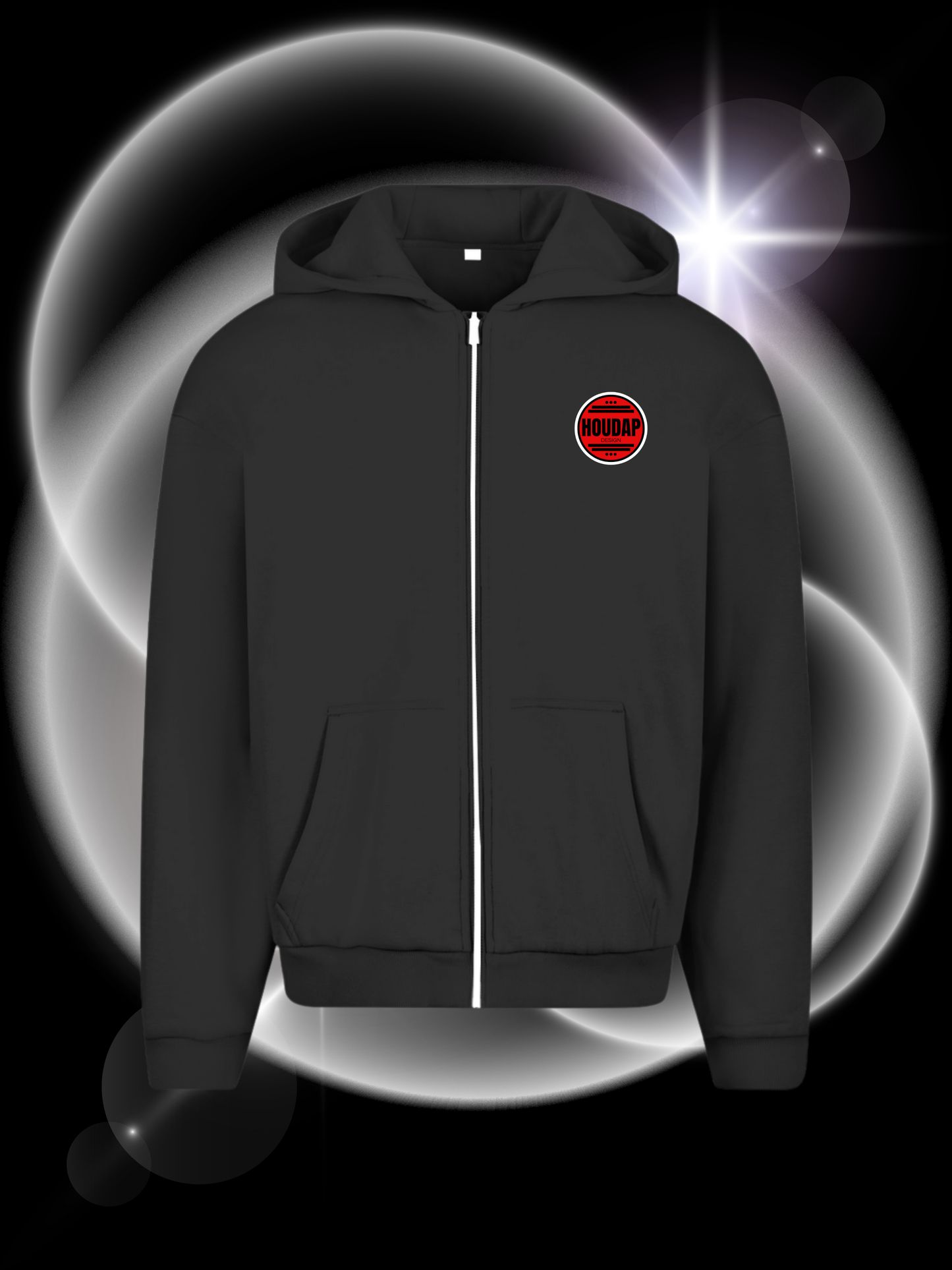 Skeleton In Red  Oversize Zipper Hoodie