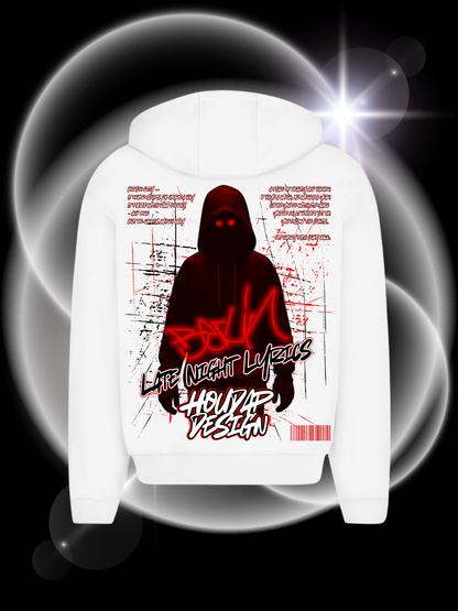 Late Night Lyrics Oversize Zipper Hoodie