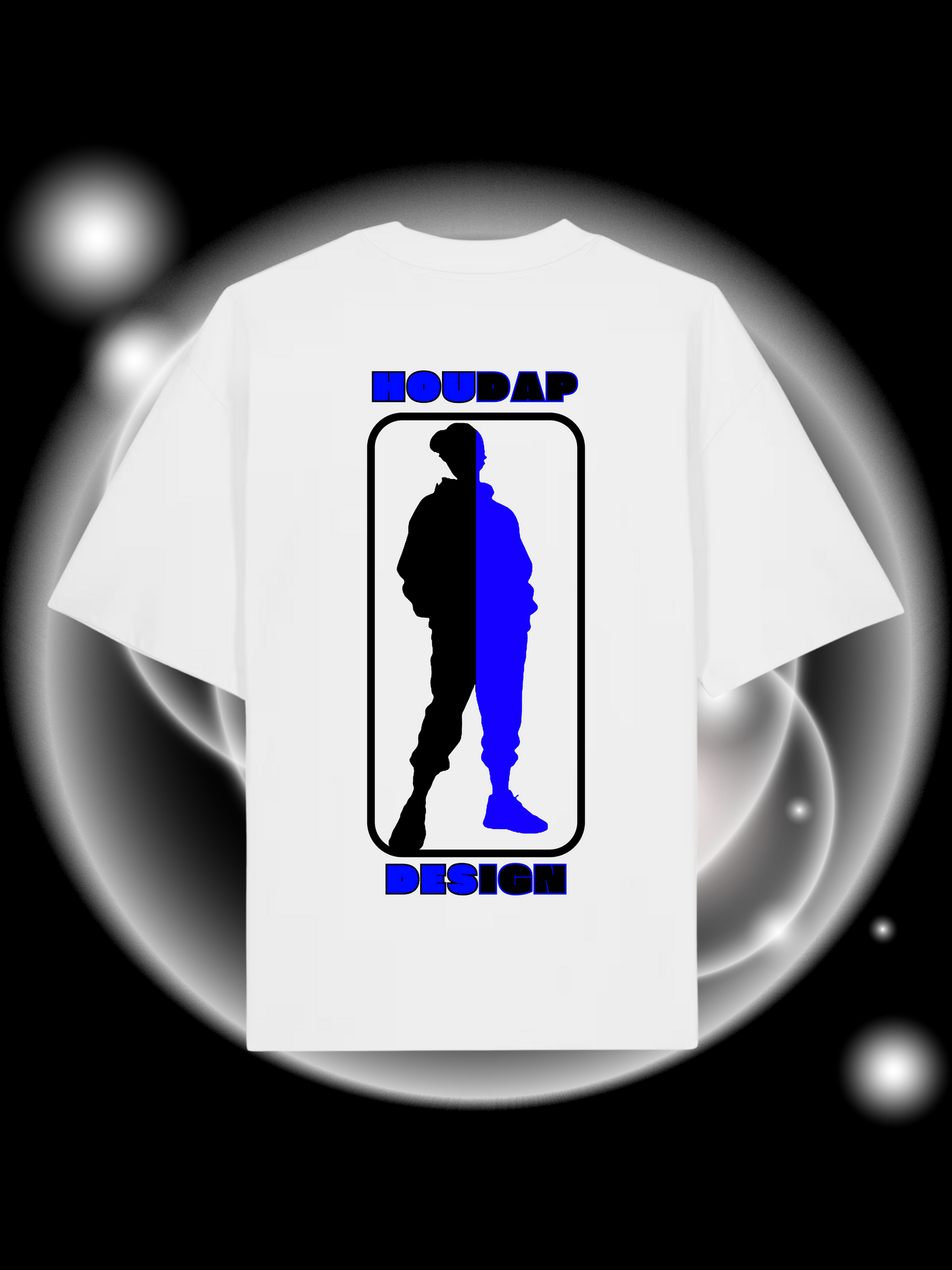 Side By Side Blue Oversize T-Shirt