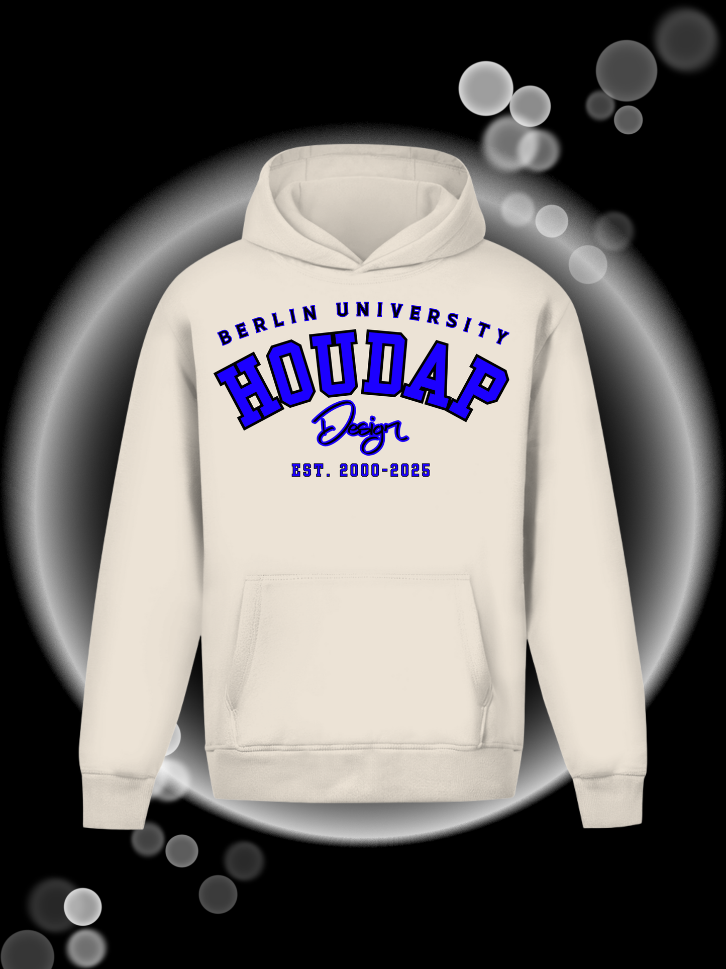 Berlin university Blue Oversize Hoodie Ohne Kordel