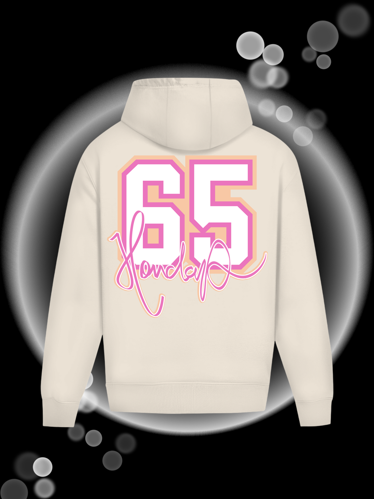 65Rosa Oversize Hoodie Ohne Kordel