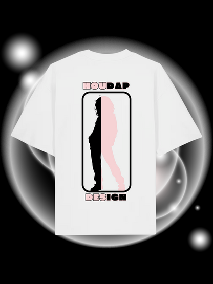Side By Side Pink Oversize T-Shirt