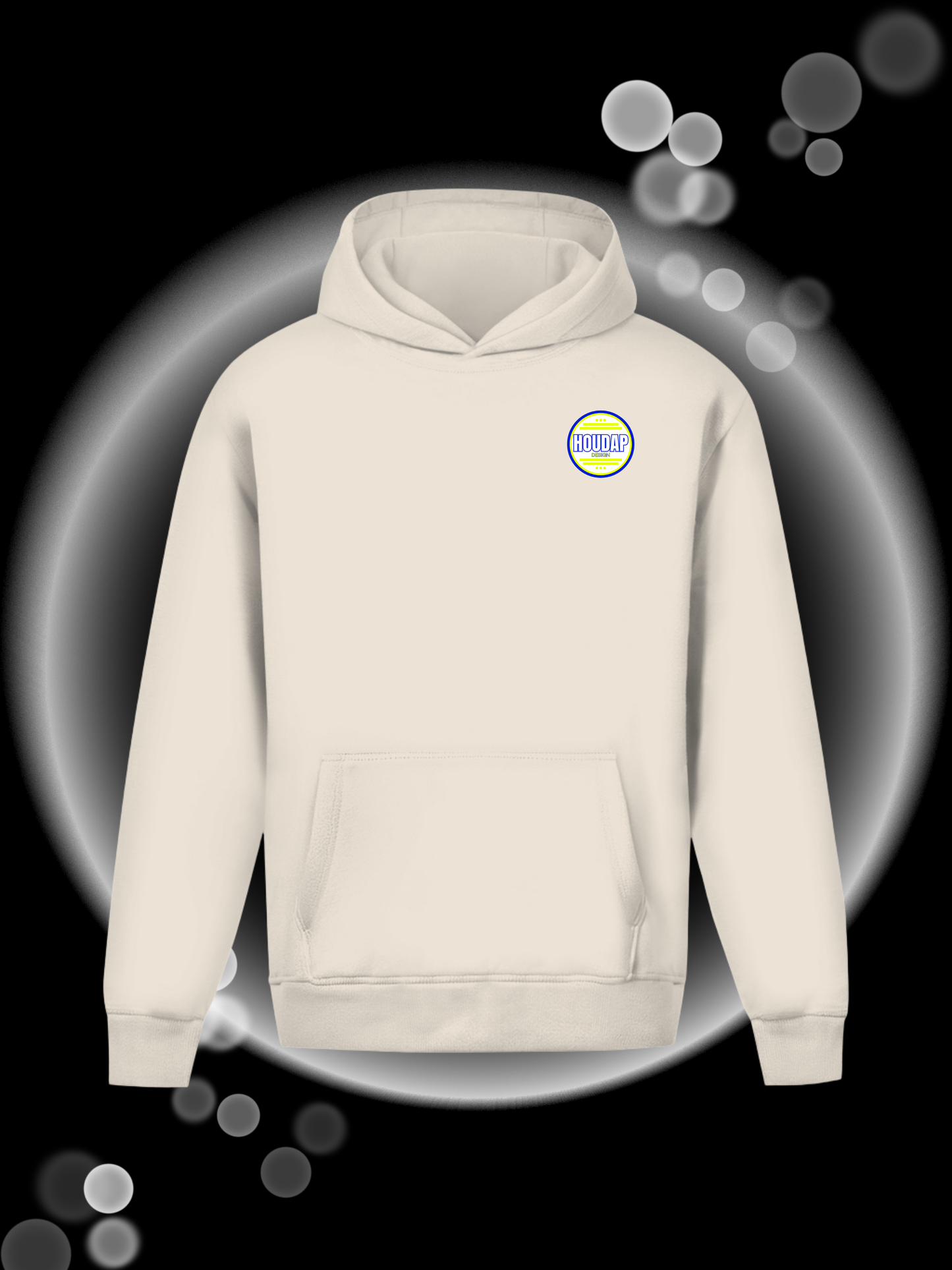 65 Blue Oversize Hoodie Ohne Kordel