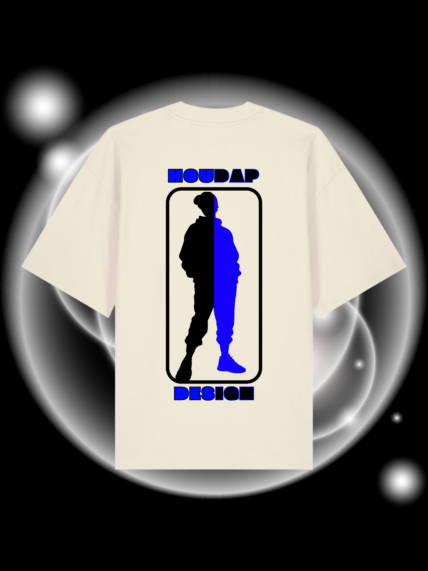 Side By Side Blue Oversize T-Shirt