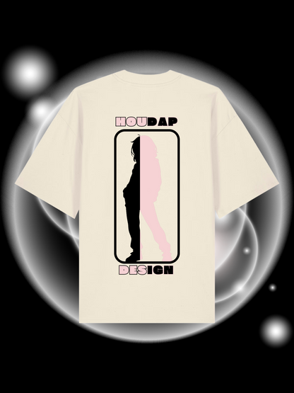 Side By Side Pink Oversize T-Shirt