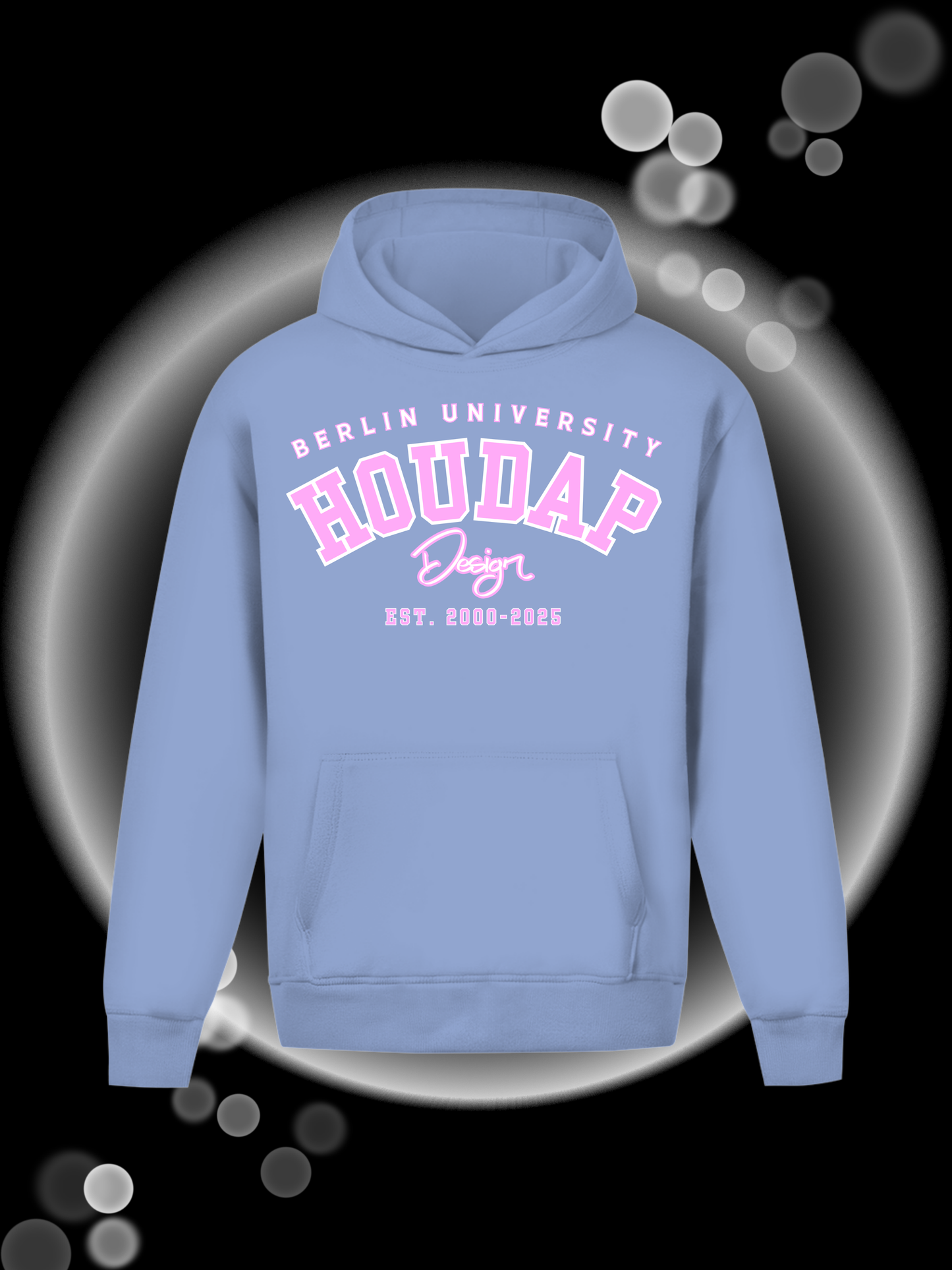Berlin University Rosa Oversize  Hoodie Ohne Kordel