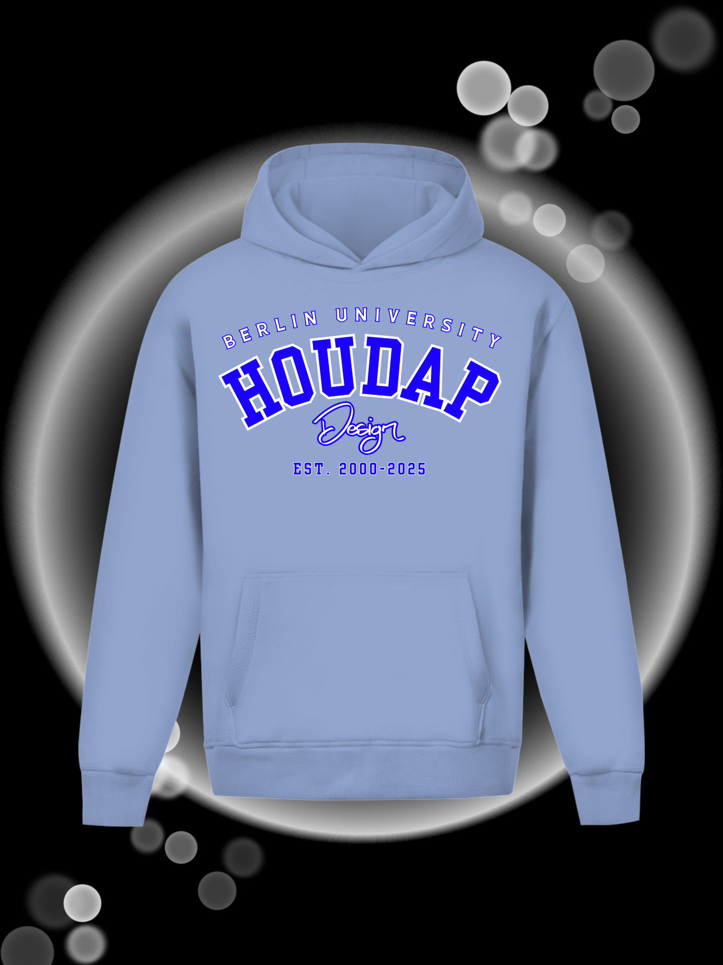 Berlin university Blue Oversize Hoodie Ohne Kordel