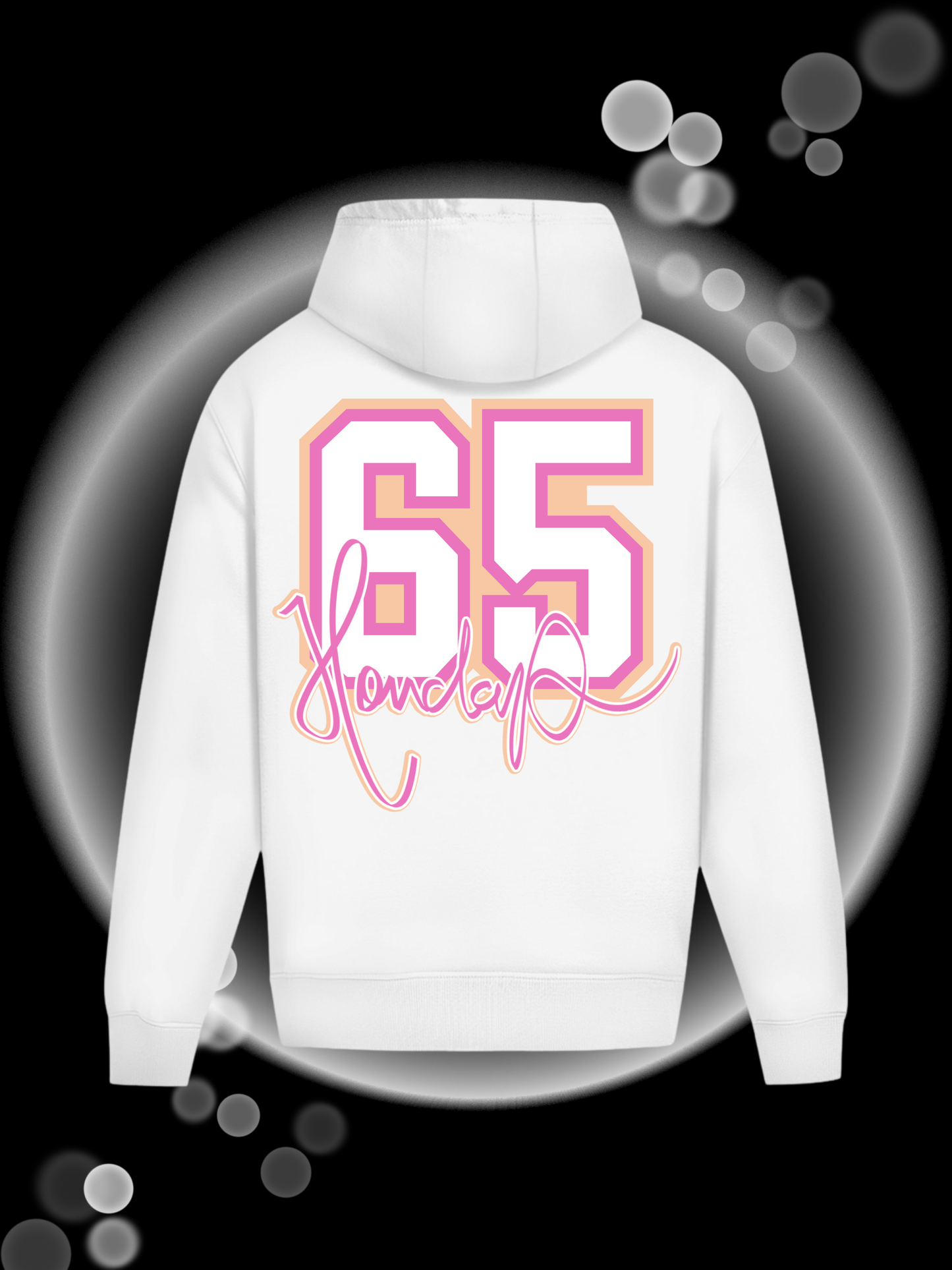 65Rosa Oversize Hoodie Ohne Kordel