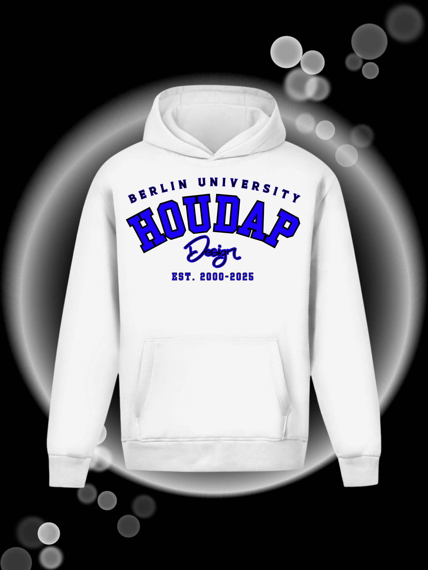 Berlin university Blue Oversize Hoodie Ohne Kordel