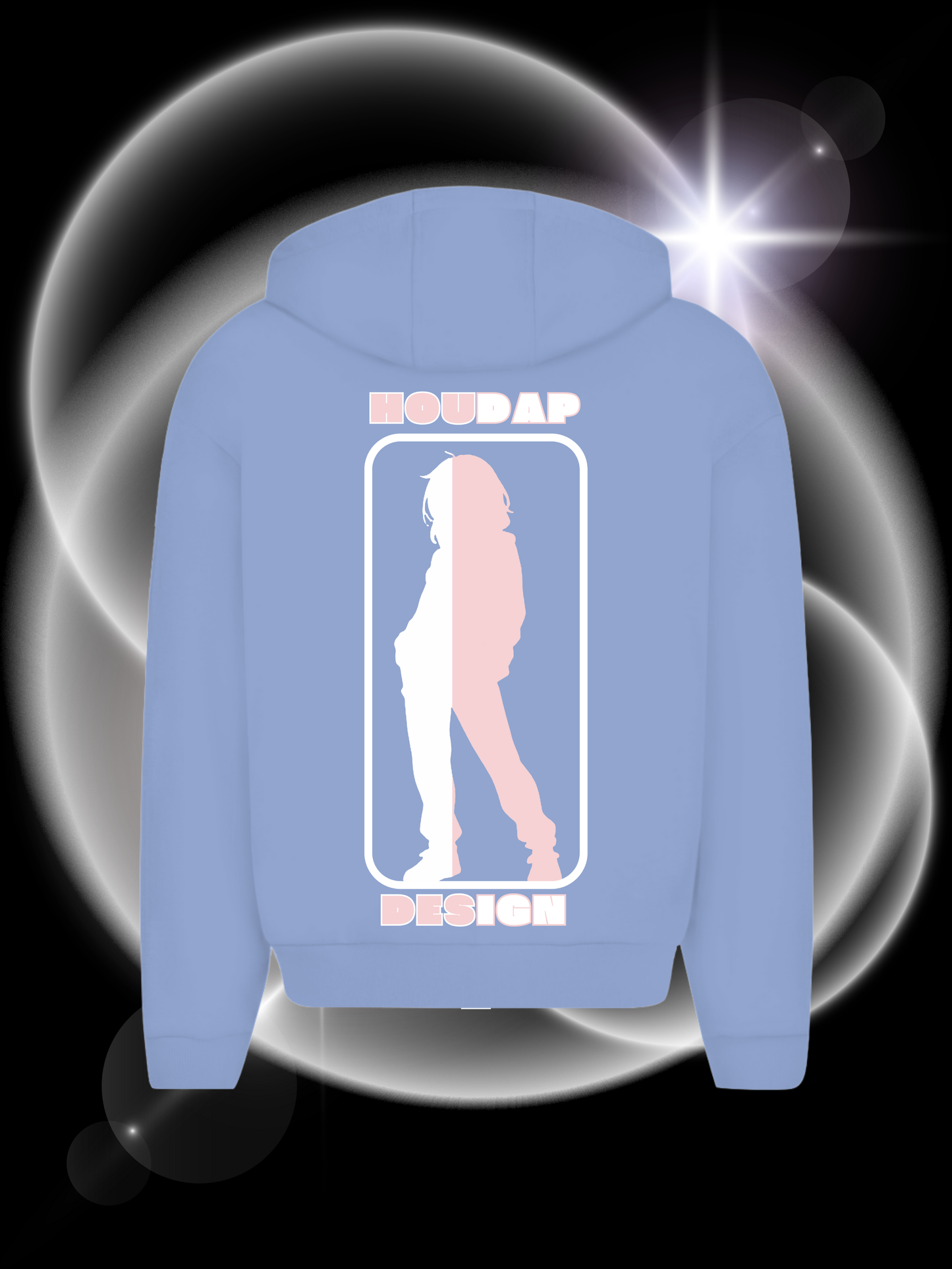 Side By Side rosa Oversize Zipper Hoodie