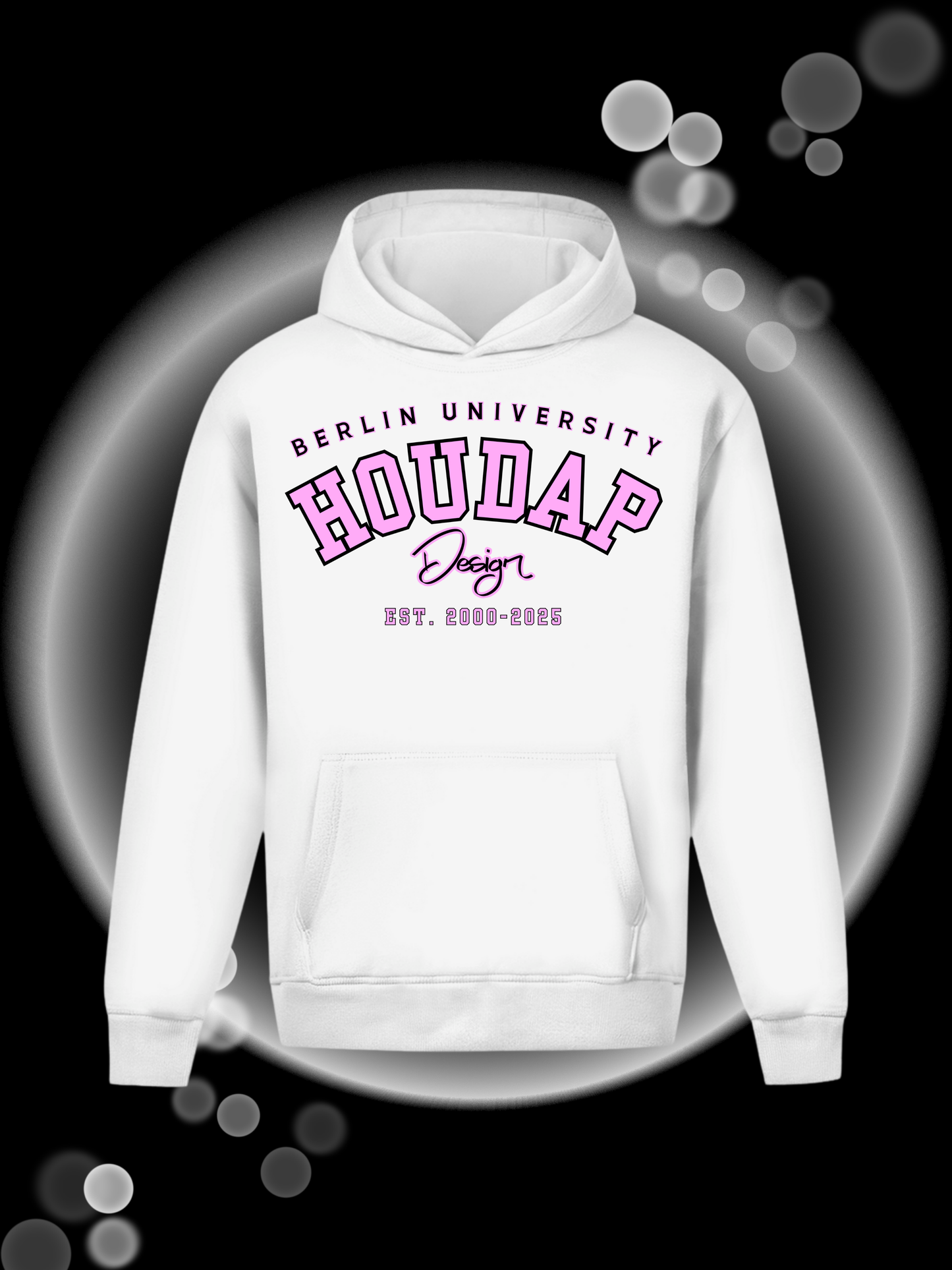 Berlin University Rosa Oversize  Hoodie Ohne Kordel