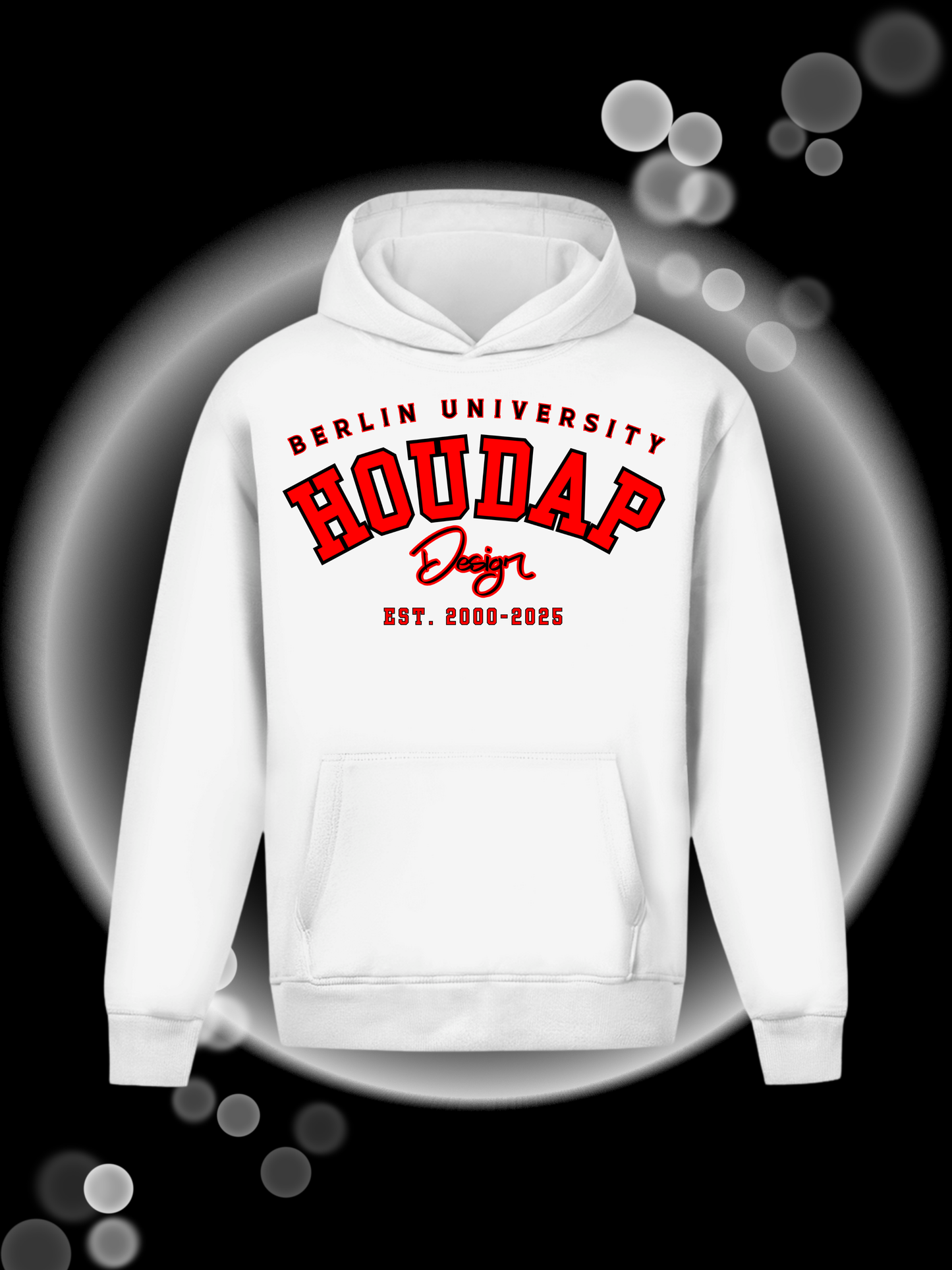 Berlin University Red Oversize Hoodie Ohne Kordel